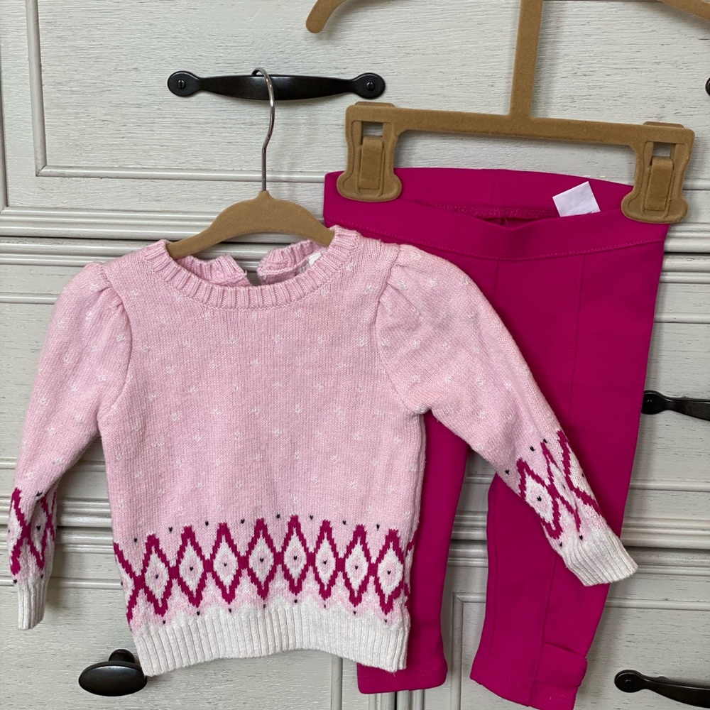 Adorable Janie and Jack Sweater and Pants